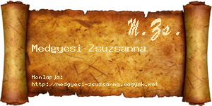 Medgyesi Zsuzsanna névjegykártya