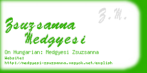 zsuzsanna medgyesi business card